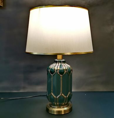 Lampu Meja Keramik Putih 4000K 6000K Untuk Ruang Tamu D360 * H650 Lampu Meja LED