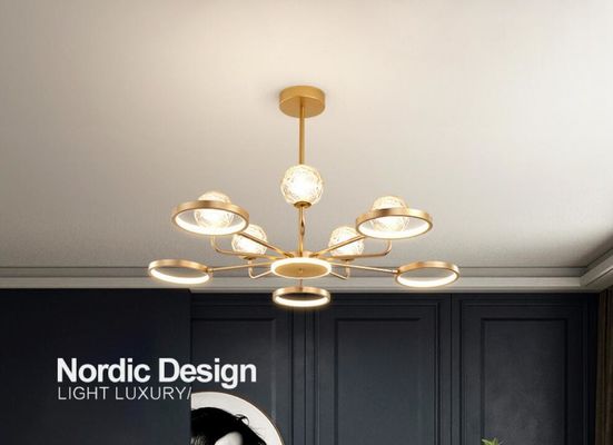 Multiple Clear Glass Ball Modern Pendant Light AC110V hingga 250V Transmisi Cahaya Kuat