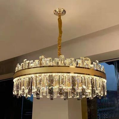 70W 150W Lampu Gantung Mewah K9 Efek Kristal Lampu Gantung Bulat