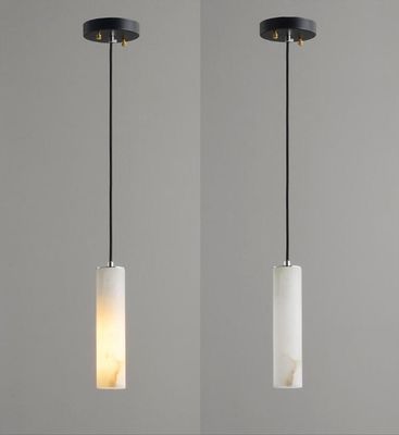 AC265V Dapur Kontemporer Modern Lampu Hias Marmer Alami Alabaster Lampu Langit-langit
