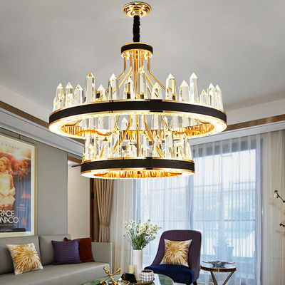 500 * 350mm Lampu Gantung Liontin Interior 6500K Sampai 6500K Lampu Langit-langit Kristal Gantung