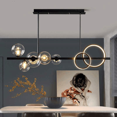 AC240V 6000K Nordic Modern Pendant Light Kaca Bola Pendant Lampu Untuk Meja Makan