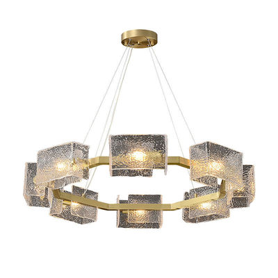 H65 Kuningan Lampu Hias Modern Kontemporer Air Ripple Glass Light Tricolor