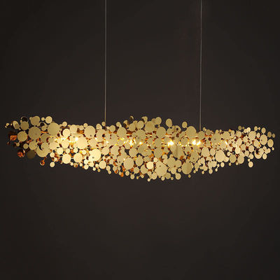 Lampu Chandelier Kreatif Postmodern Untuk Kamar Tidur 6000K 5000K Emas Chrome Finish