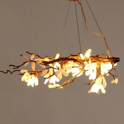 CE ISO9001 High End Custom Pendant Lampu 10m2 Untuk 15m2 Cabang Pohon Pendant Lampu