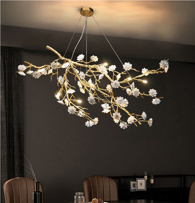 Eco OEM Tree Branch Crystal Chandelier Lampu Liontin High End 15 Sampai 30m2