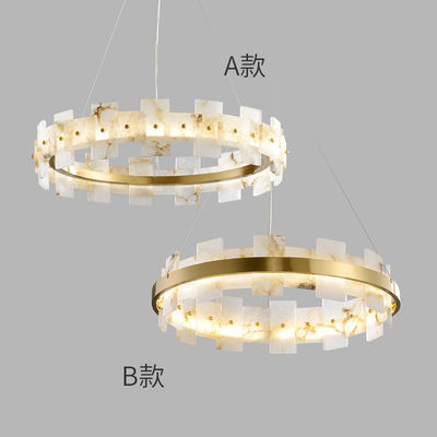 H65 Kuningan Kekerasan Tinggi Efek Marmer Lampu Langit-langit Lampu Pendant Modern 15m2 hingga 25m2