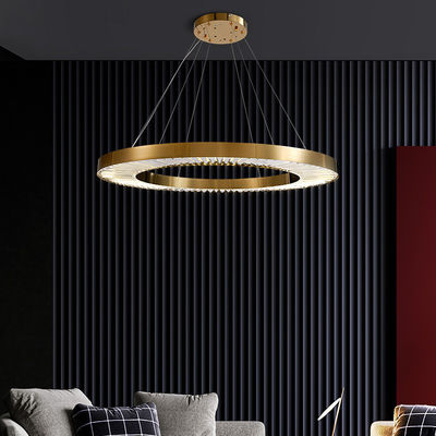 Brushed Brass Dimmable Three Ring LED Modern Ring Chandelier 110V Ke 240V