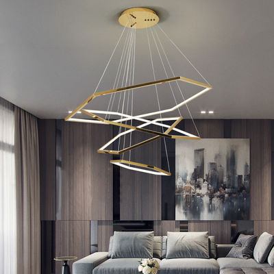 Lampu langit-langit led stainless steel yang dilektroplasi Lampu acrylic modern lampu gantung komersial E14