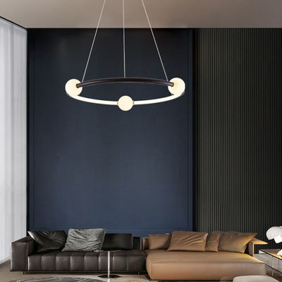 Lampu Gantung Cincin Gosok Cat Emas Sederhana Nordic Lampu Gantung Modern ODM AC110V
