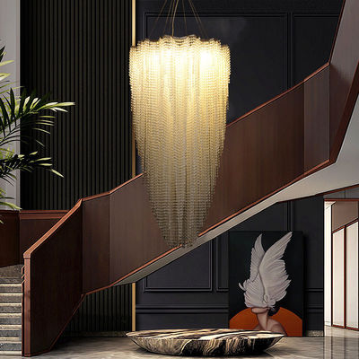 Tahan lama LED Lampu Kristal Kustom Lampu Stainless Steel Tubuh K9 Kristal Utama