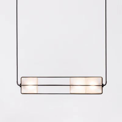 Crystal Sand Putih Led Lampu Langit-langit 24W 48W 72W Bar Cafe Custom Pendant Light