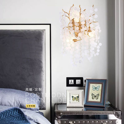 E14 Contemporary Glass Modern Wall Lamp Untuk Kamar Tidur Koridor 5m2 Sampai 10m2