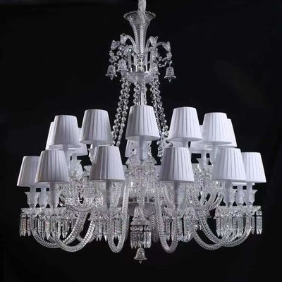 K9 Crystal Candle Chandelier Pendant Light ODM Efek Pemotongan Cermin Tahan Karat