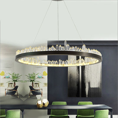 Lampu Chandelier Liontin Kristal Logam Dipoles 110V / 220V