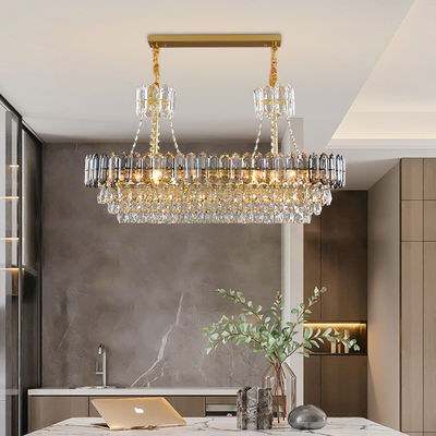 Lampu Chandelier Liontin LED Dengan Naungan Logam / Kaca / Kristal Untuk Dekorasi Rumah