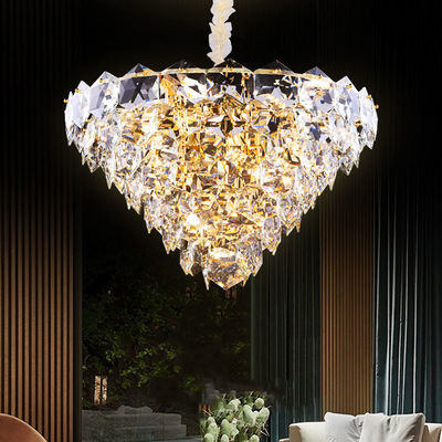 Modern Ceiling Mounted Crystal Chandelier Bergaya Dan Mewah Untuk Dekorasi Rumah