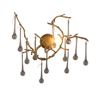 Kuningan Button Control Modern Tembok Lampu Chandelier Tembok Lampu
