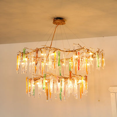 Garansi 2 Tahun Metal Luxury Ceiling Lights Untuk High End Chandelier Di Ruang Tamu