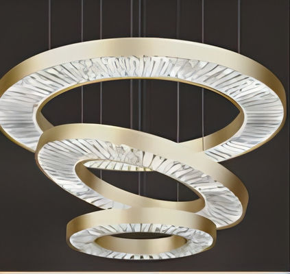 Lampu Gantung Kustom Cincin Melingkar Modern yang Dapat Disesuaikan Dia 50cm / 19,7 inci