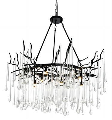 3000K 4000K 6500K Lampu Gantung Kristal Modern Kaca Bening Lampu Gantung