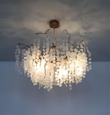 Modern Mewah Lampu Lilin Komersial Pencahayaan Indoor Kaca Kristal Pendant