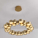 Champagne Gold High End Artistik Lustre Untuk Pameran Seni