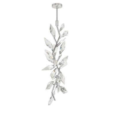 60W Hand-Cut Faceted Crystal Leaf Chandelier Dengan Lampu LED