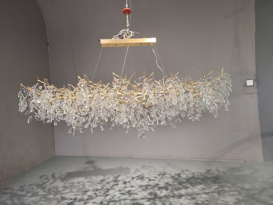 E14 LED Crystal Pendant Chandelier Lampu Suhu Warna yang Bisa Disesuaikan