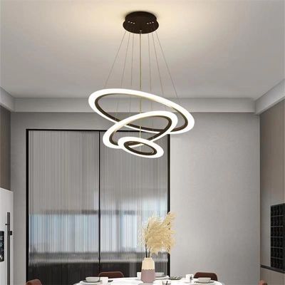 Luxury LED Acrylic Chandelier High End Modern Pendant Lampu Menghemat Energi