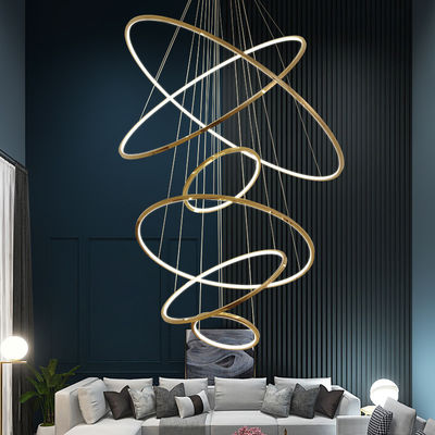 Eco High End Contemporary Ring Chandelier Menghemat Energi Untuk Koridor