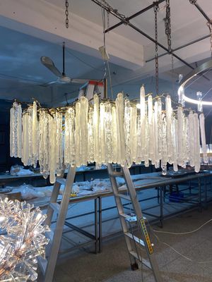 Nordic Creative Ice Block Chandelier Lampu Lampu Kristal Mewah