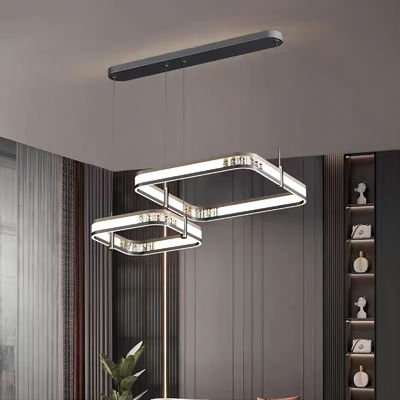 Acrylic Modern Simple Waltz Chandelier Berubah Tiga Warna