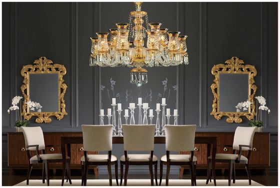 Gaya Eropa antik Baccarat Perancis Crystal Chandelier Kreatif High End Club Crystal Lamp