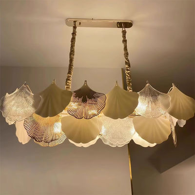 Ginkgo Leaf Crystal Glass Chandelier Untuk Ruang Komersial Atau Ruang Restoran