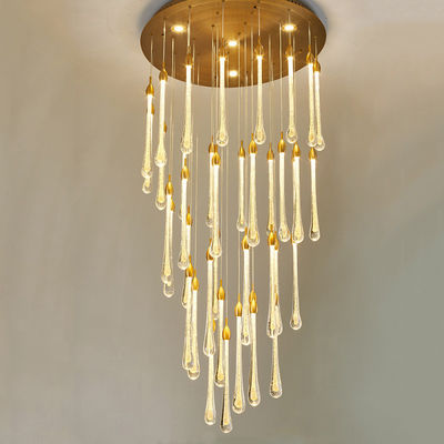 American High Ceilings Chandeliers Air Drop Crystal Chandelier kustomisasi