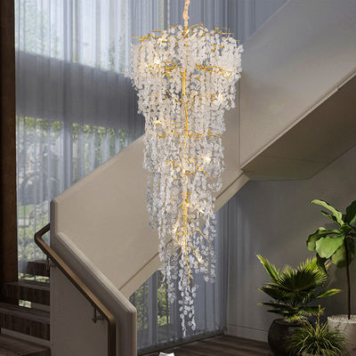 Besar Besar Besar Custom Lampu Pendant 9500lm Prefabrikasi Villa Mewah Lampu Langit-langit Pendant