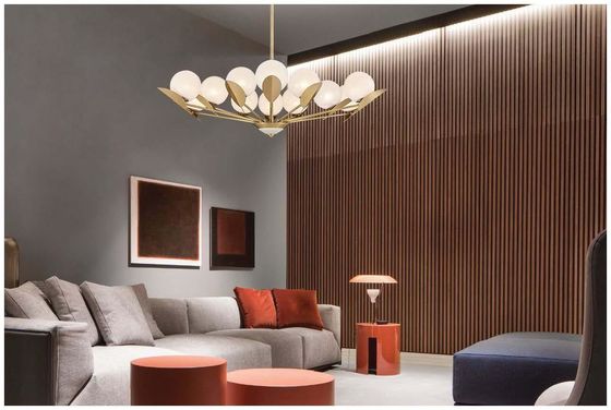 Bronze Glass Pendant Chandelier Lampu 2700K/3000K/3500K