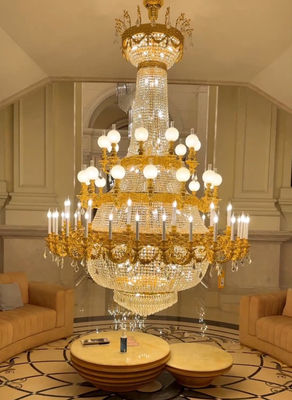 Customized Contemporary Extra Large Chandeliers Dengan High End Crystal Pendants