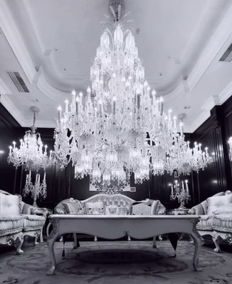 Dekorasi Rumah Chandelier Kristal Hobi Lobby Chandelier Putih