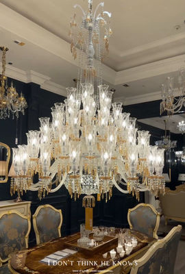 Lampu-lampu mewah gaya Prancis dengan Pendant Champagne