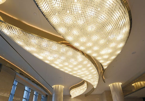 Extra Wide Extra Large Hanging Chandelier untuk ruang komersial