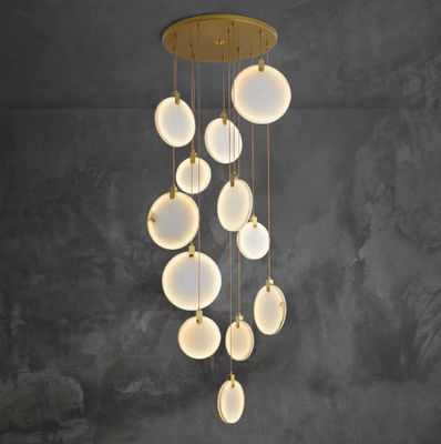 Desain Seni Modern Spanyol Tangga Hotel Villa Dekorasi Lampu Langit-langit Gips Pencahayaan