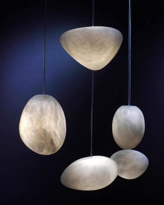Kombinasi Irregular Customized Moden Alabaster Dekorasi Lampu Lampu Untuk Keluarga Hotel Coffeeshop Lampu Lampu Seni Linear