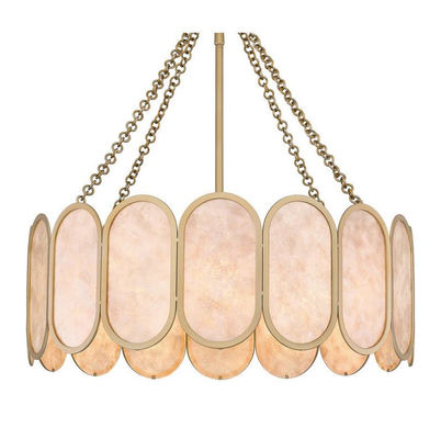 Modern Luxury Alabaster L1P Chandelier Brass Pendant Hanging Light Dining Room Kitchen Island Hotel Bar AC Harga Pabrik
