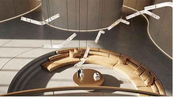 Modern Luxury LED Pendant Light Harga Pabrik Alabaster Besar Lampu Lilin Desainer Restoran Hotel Kantor DIY Lampu Perlengkapan