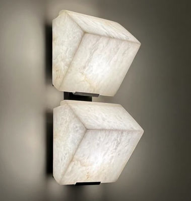 Alabaster LED Lampu Dinding Dekorasi Rumah Postmodern Kreatif Tembaga Marmer Lampu Dinding Untuk Kamar Tidur Kamar Tidur