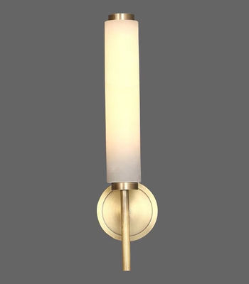 Modern Alabaster Led Lampu Dinding Hotel ruang tamu Koridor Kamar Tidur Kuningan Lampu Dinding