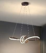 Nordic Desain Baru Lampu Gantung Berwarna Restoran Lampu Gantung Gantung Seni Modern Desain Twisted Lampu gantung LED Gelombang Kreatif