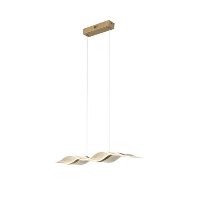 Nordic Chandelier Modern Luxury Large Long Strip Wave Shape Acrylic Lamp Bar Hotel Rumah Dekoratif Chandelier Hanging Lamp